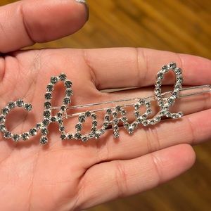 Chan word hair clip